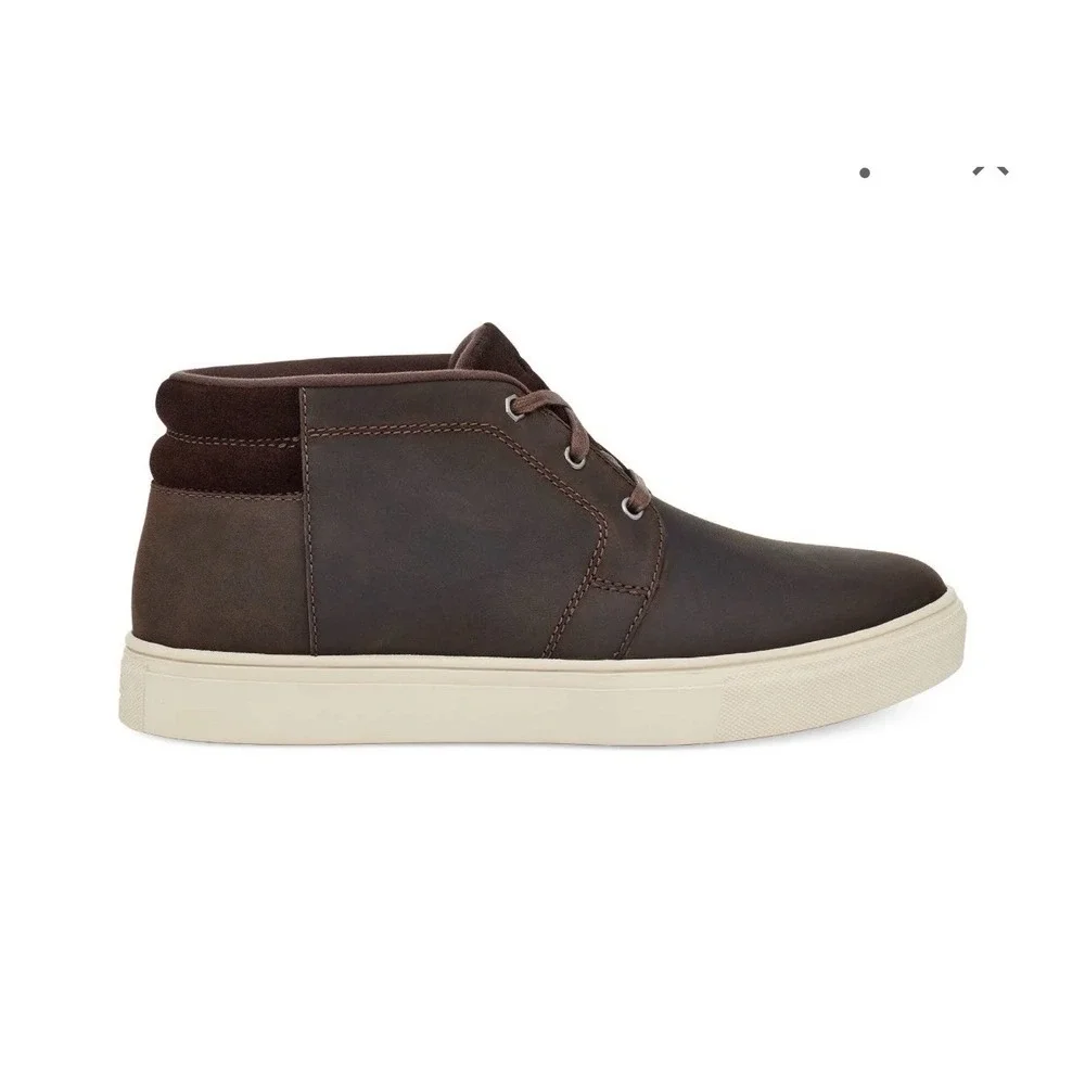 UGG Baysider Chukka Waterproof Brown Leather Boots Men 10.5 - Read Description