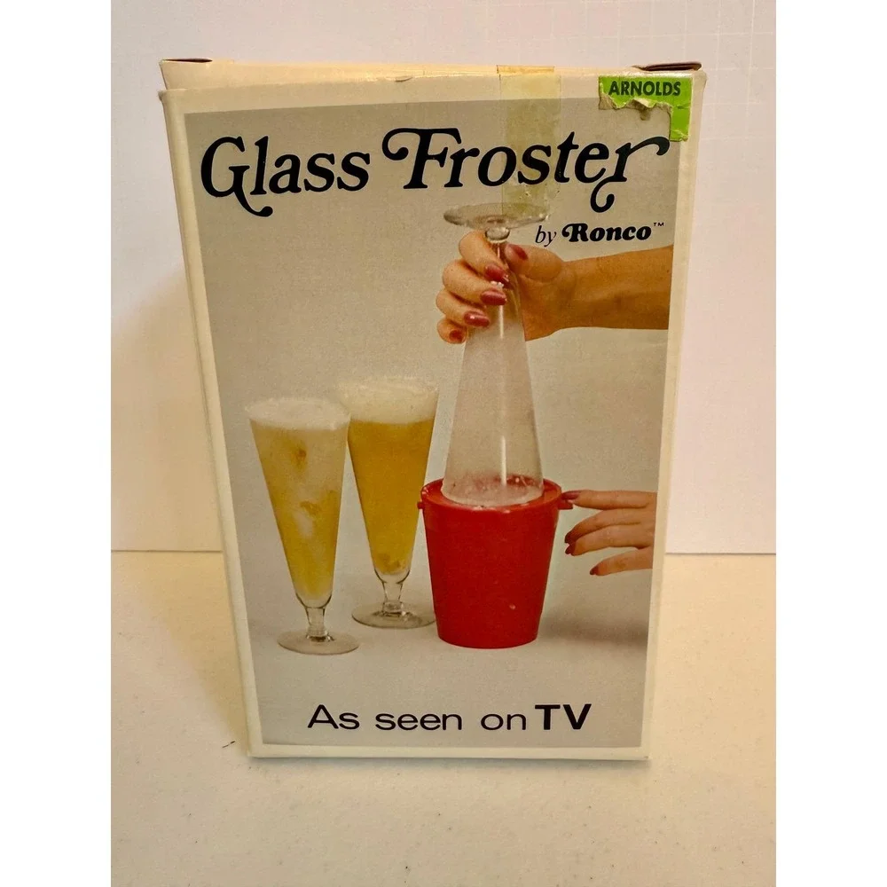 Ronco Glass Froster As Seen On TV Barware Chills Glasses Instantly Vintage‎