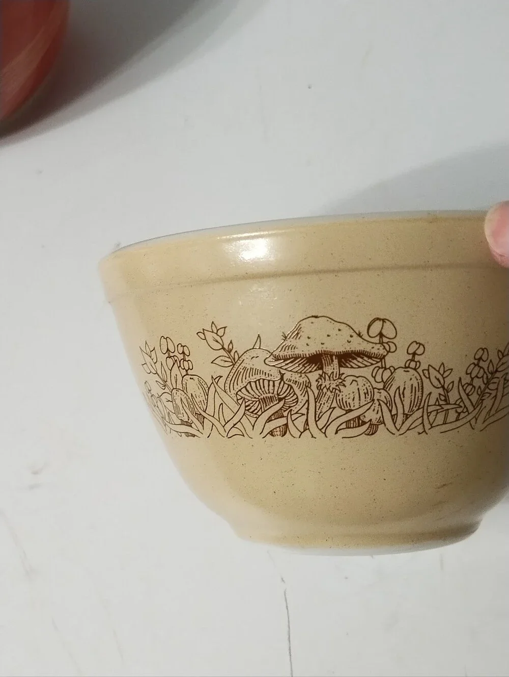 Pyrex #401 Forest Fancies Mushroom Pattern Mixing Bowl