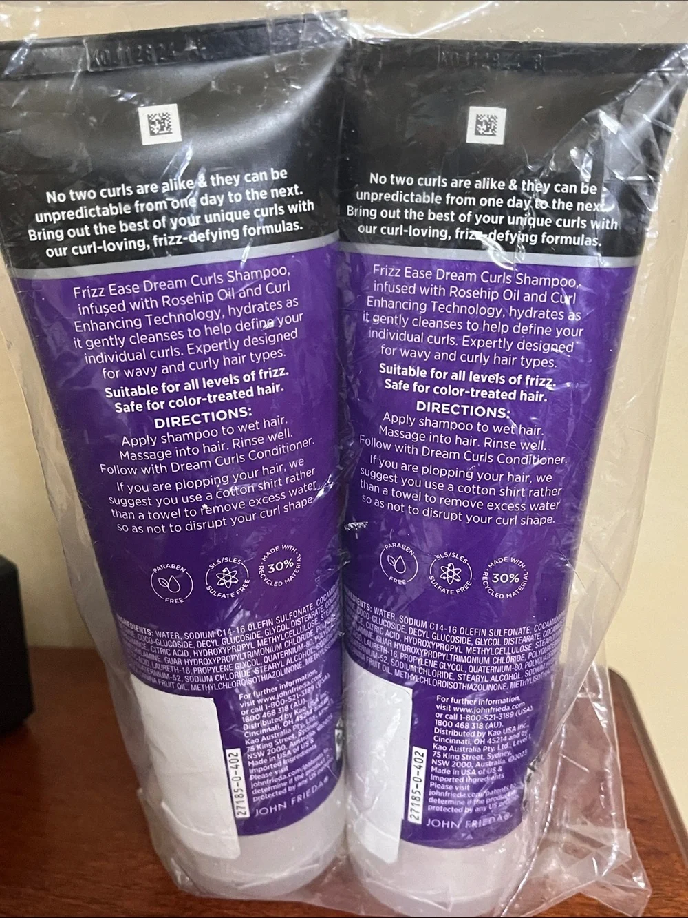 John Frieda frizz ease dream curls shampoo 2 pack