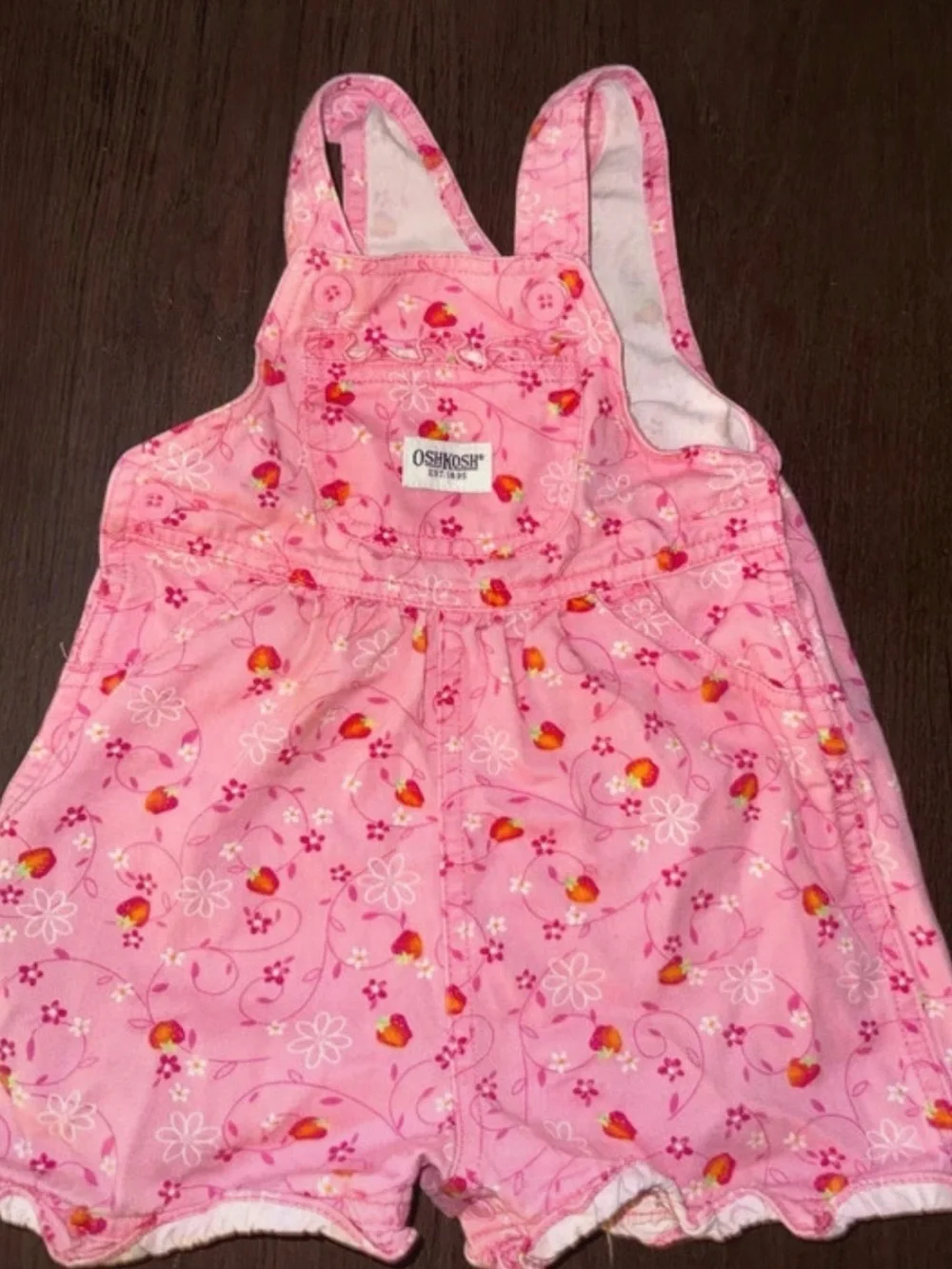 Oshkosh Vintage Pink Overall Shortalls