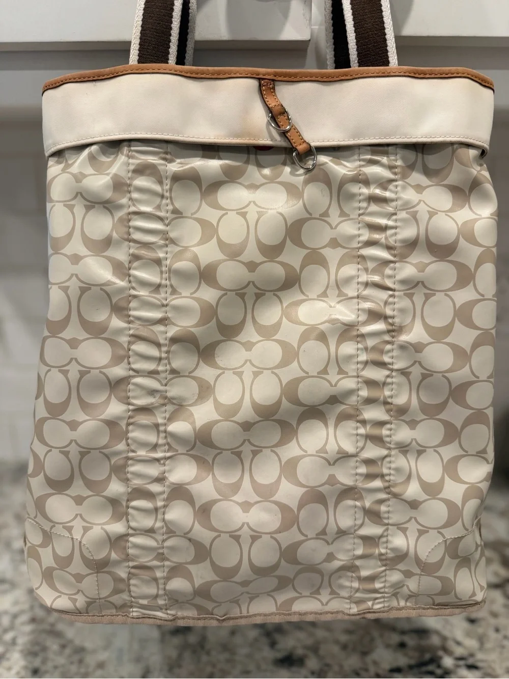 Coach canvas backpack
