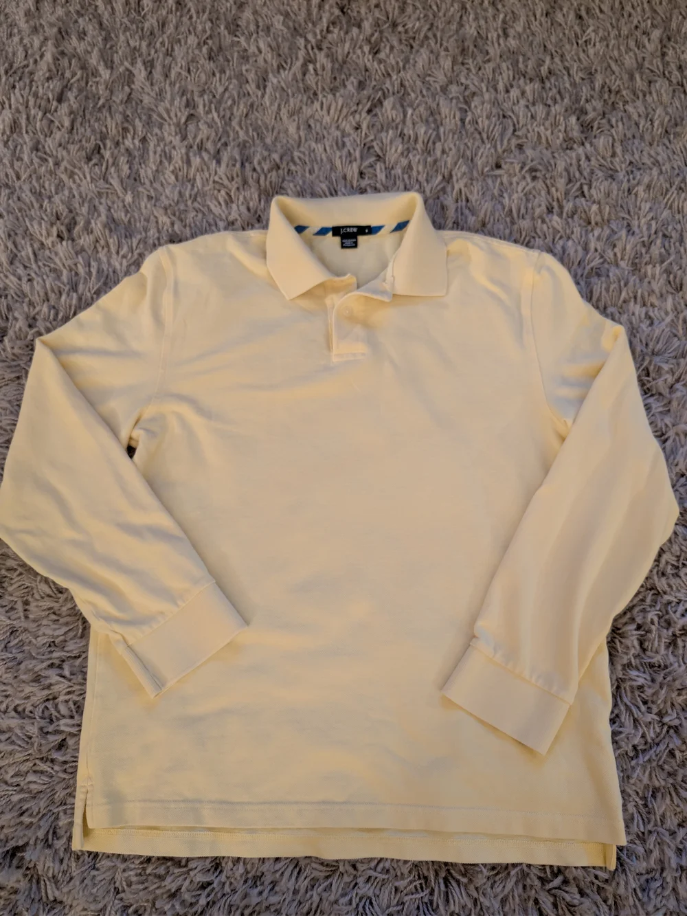 J.Crew Men’s Yellow Polo Shirt Size M – Long Sleeve