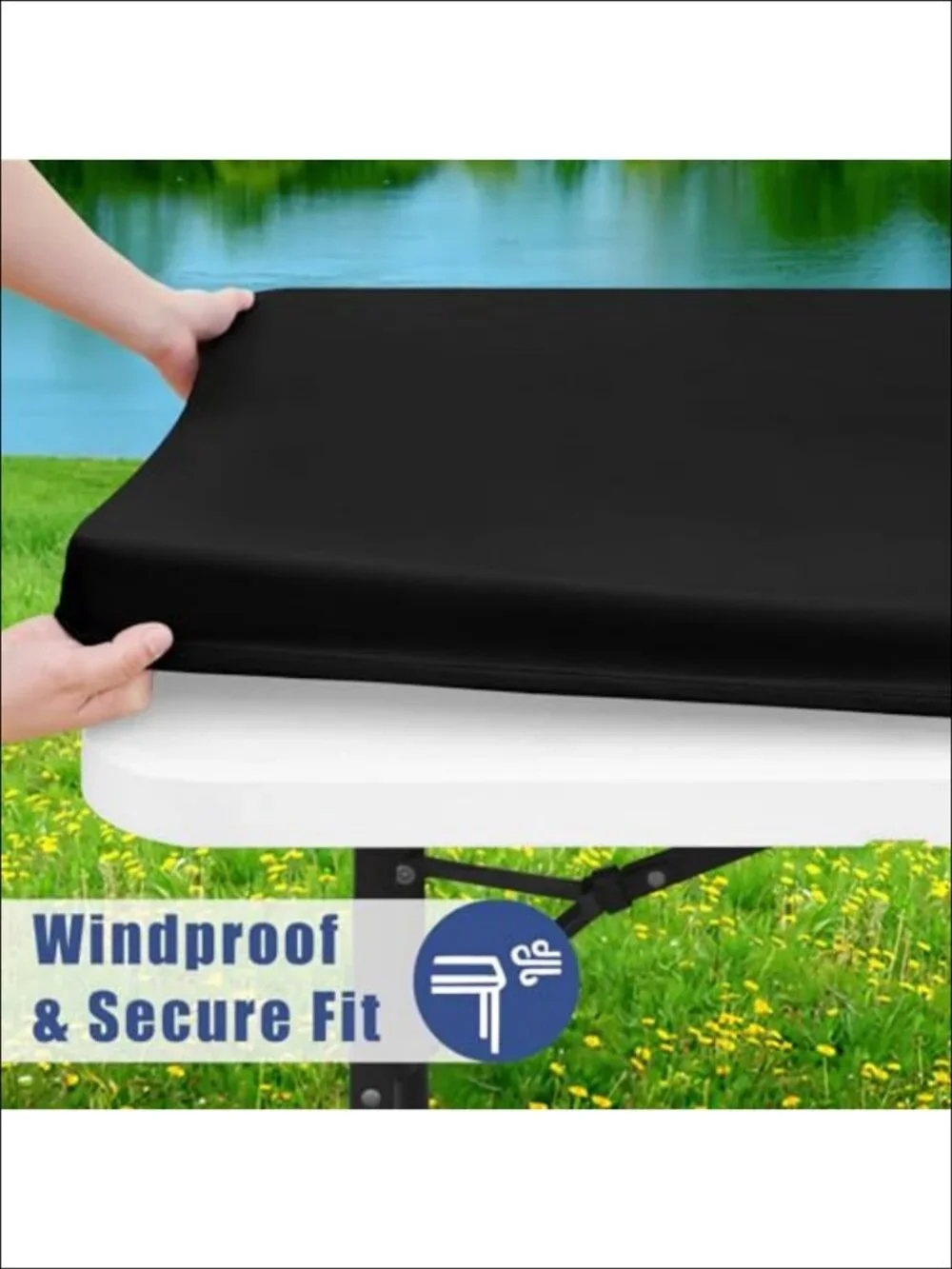 4 Pack Spandex Fitted Tablecloth 6FT Elastic Waterproof Polyester