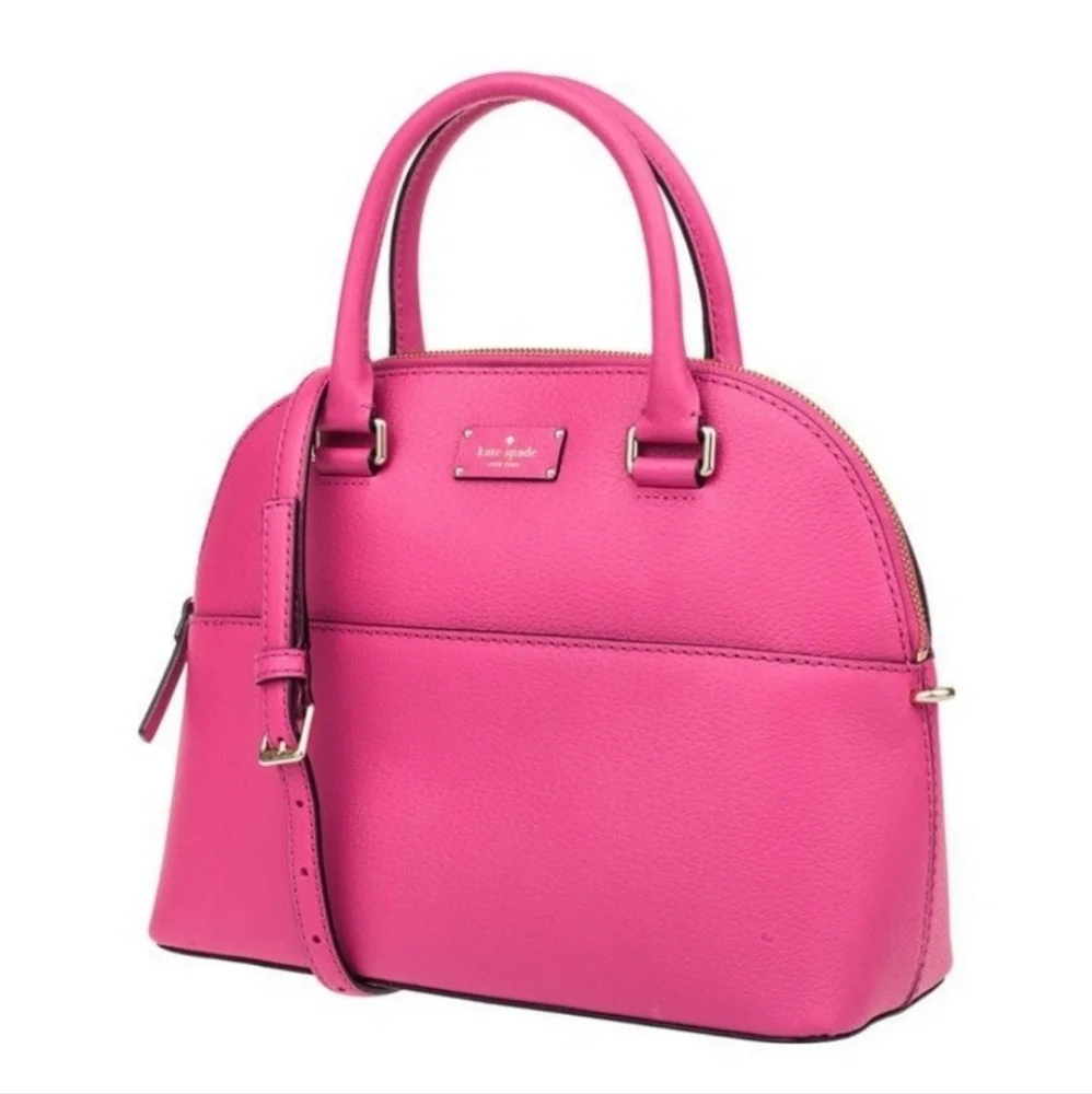 Kate Spade Pink Pebbled Leather Dome Satchel