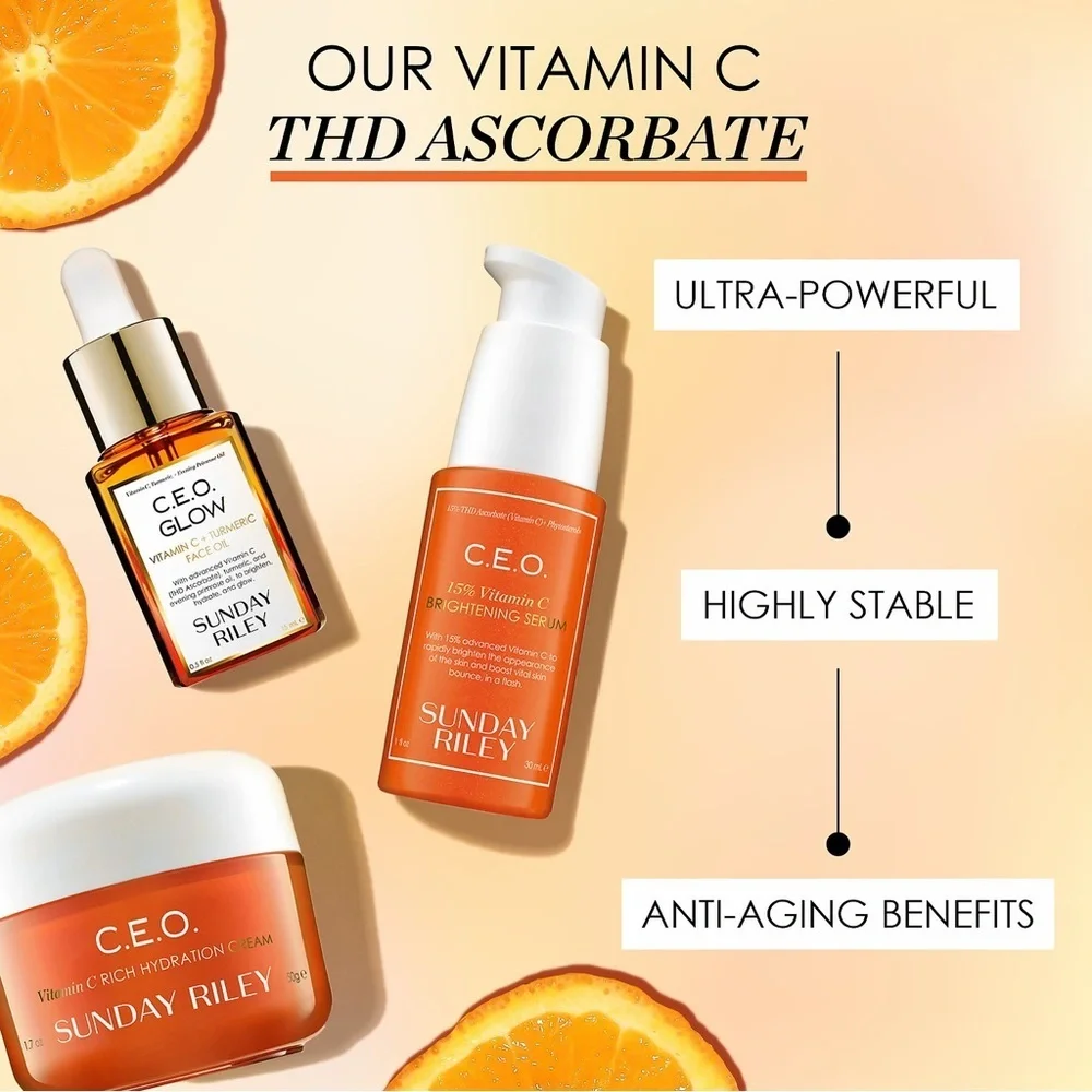 🍊 SUNDAY RILEY C.E.O. Vitamin C Brighten Tighten Body Butter 6.7 oz New