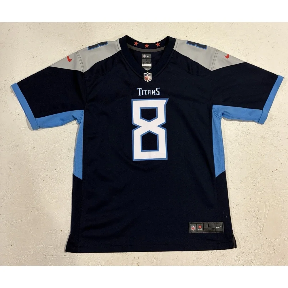 Nike On Field NFL Tennessee Titans‎ #8 Marcus Mariota Jersey Size Youth Large
