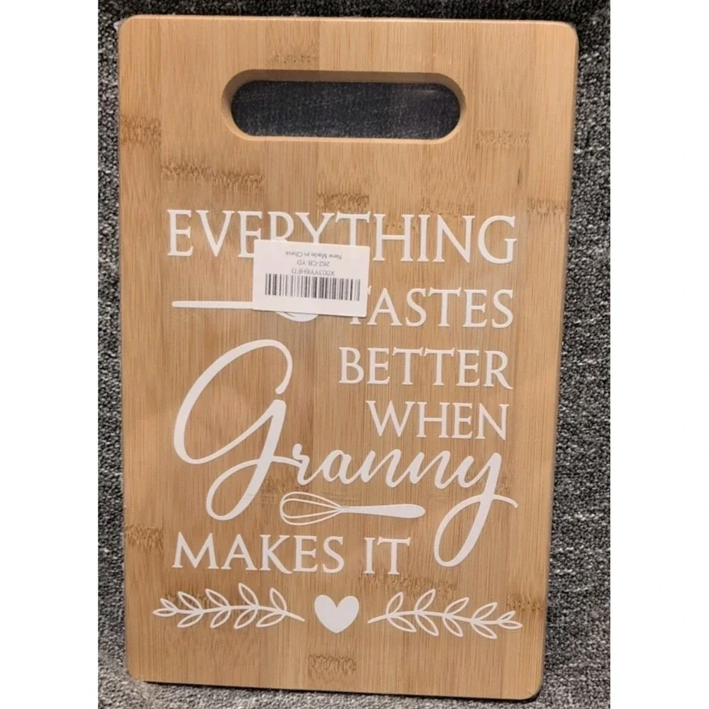 Grandma‎ Bamboo Cutting Board Kitchen Decor Gift for Granny Christmas Birthday