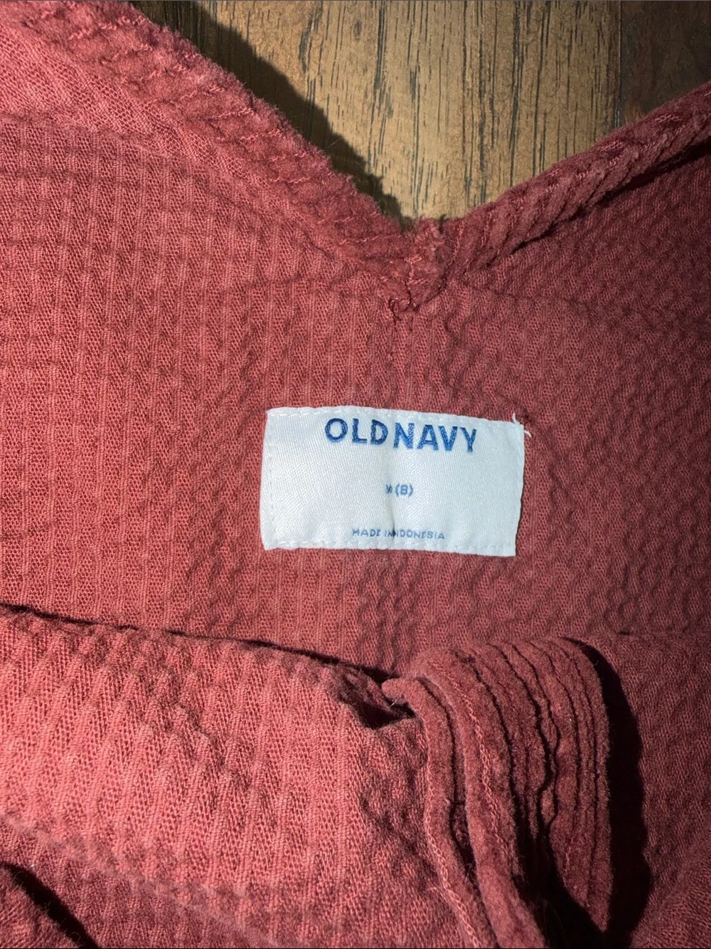 Old Navy Burgundy Corduroy Button-Front Pinafore Girls Medium (8)