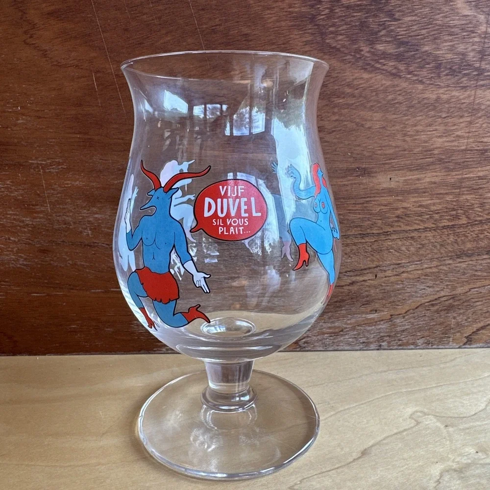 Duvel Tulip Beer Glass Limited Edition‎ 2010 by Artist Piet Parra Signed ~Etched