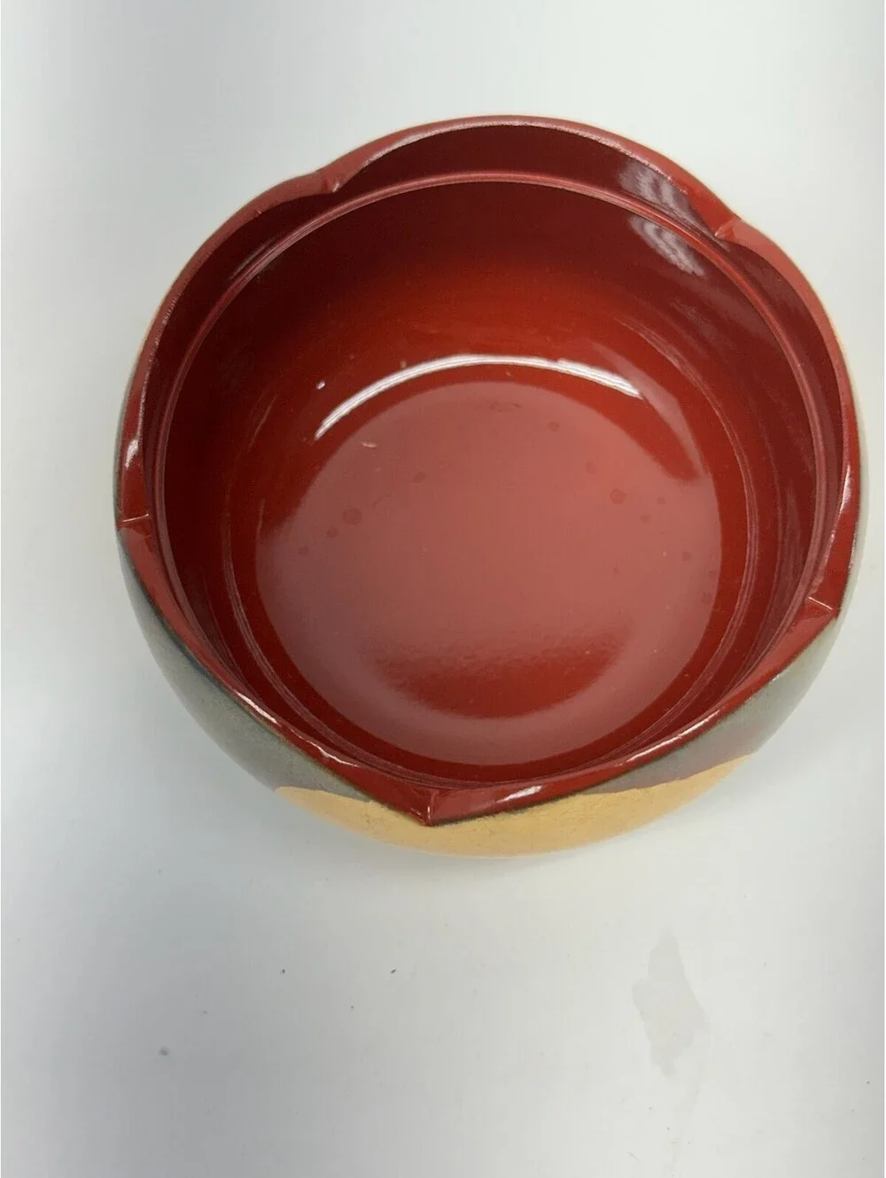 Vintage‎ Japanese Style Lacquerware Lidded Bowl Gold & Red Flower Finial B-13-2