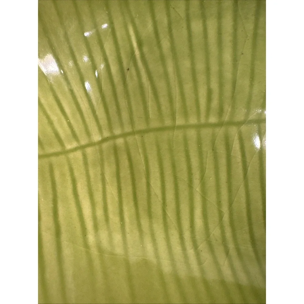 Set of 2 Pottery Barn Tropical Leaf Green 8