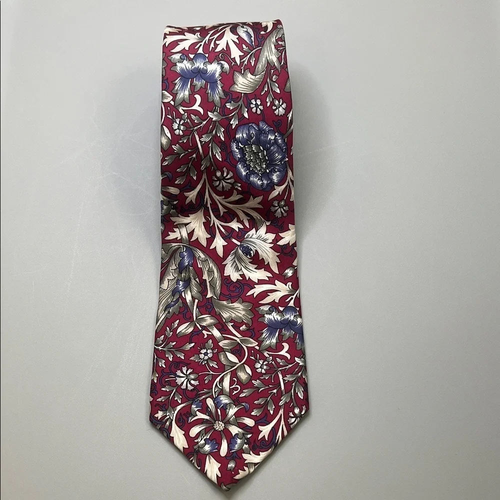Oscar de la Renta Red Floral Tie