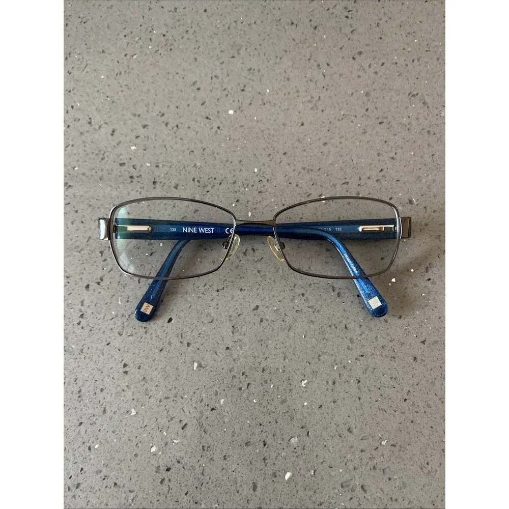 Nine West Eyeglass Frames ONLY NW1021 015 Full Rim Blue Galaxy 52-15-135