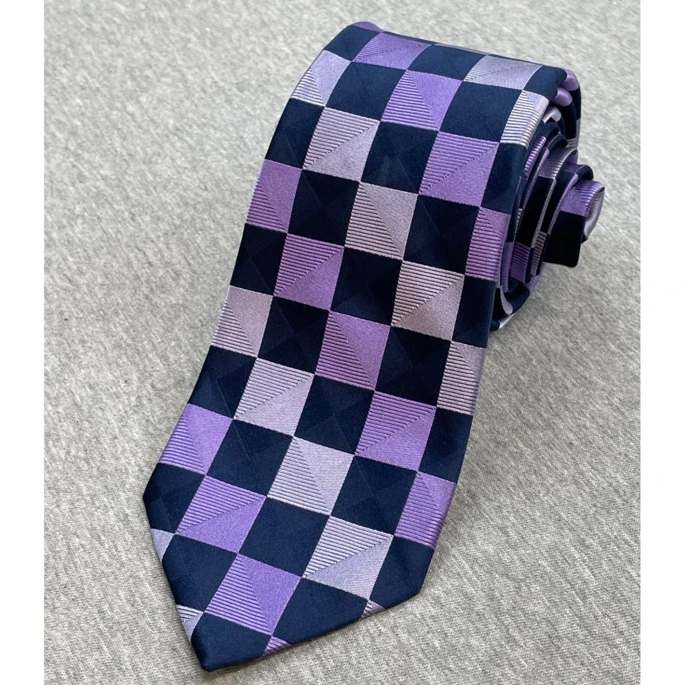 Michael Kors Tie Mens Geometric 100% Silk 3