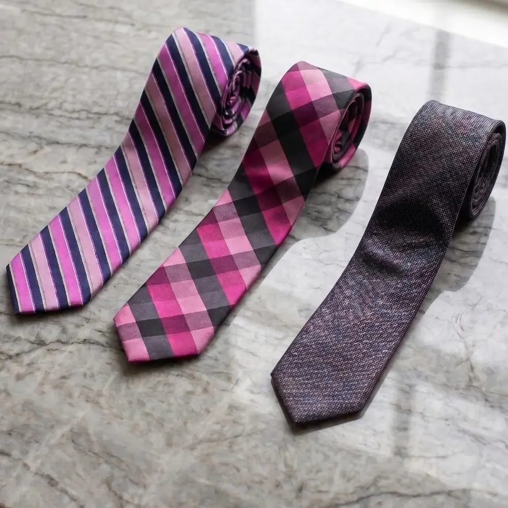 Lot of 3 Mens Neck Ties Egara J. Ferrar and Pierre Cardin 2.75