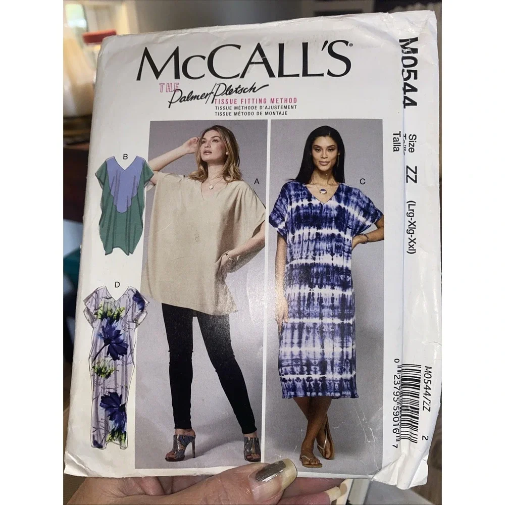 McCall's M0544 Misses Tunic & Dresses Sewing Pattern Size Lrg-XL Uncut M7596