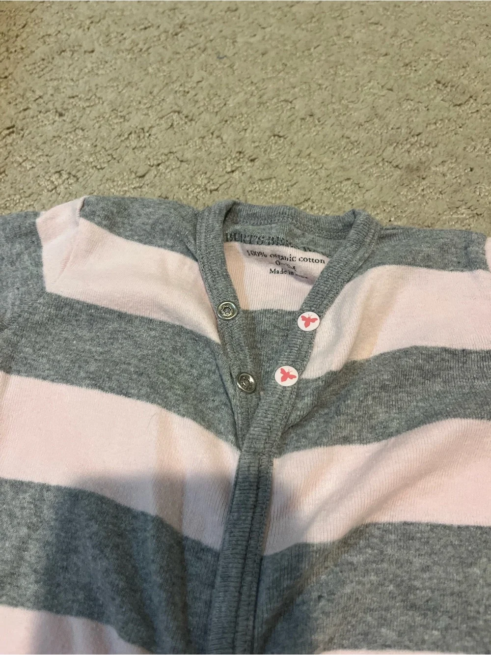 Burts Bees Baby cozy striped