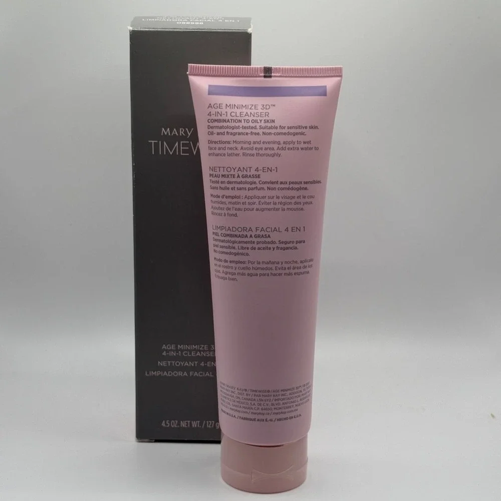 Mary Kay Timewise Age Minimize 3D 4-in-1 Cleanser Combo/Oily Skin 4.5oz NEW