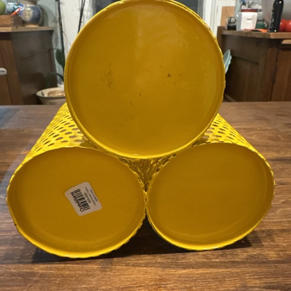 Crate and Barrel yellow crate