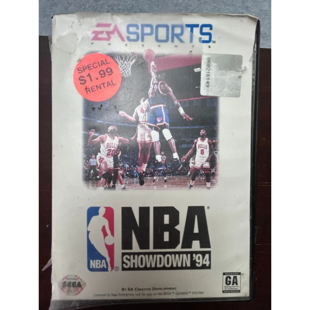 NBA Showdown 94 Sega Genesis EA Sports Basketball Game CIB Case Manual