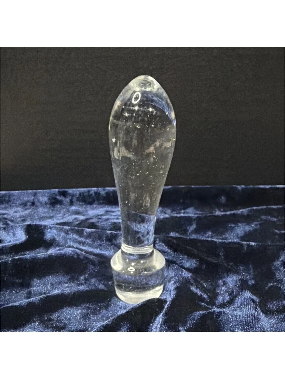 Clear Faceted Glass Bottle Stopper 5 in Long Barware Plug, 1 Count