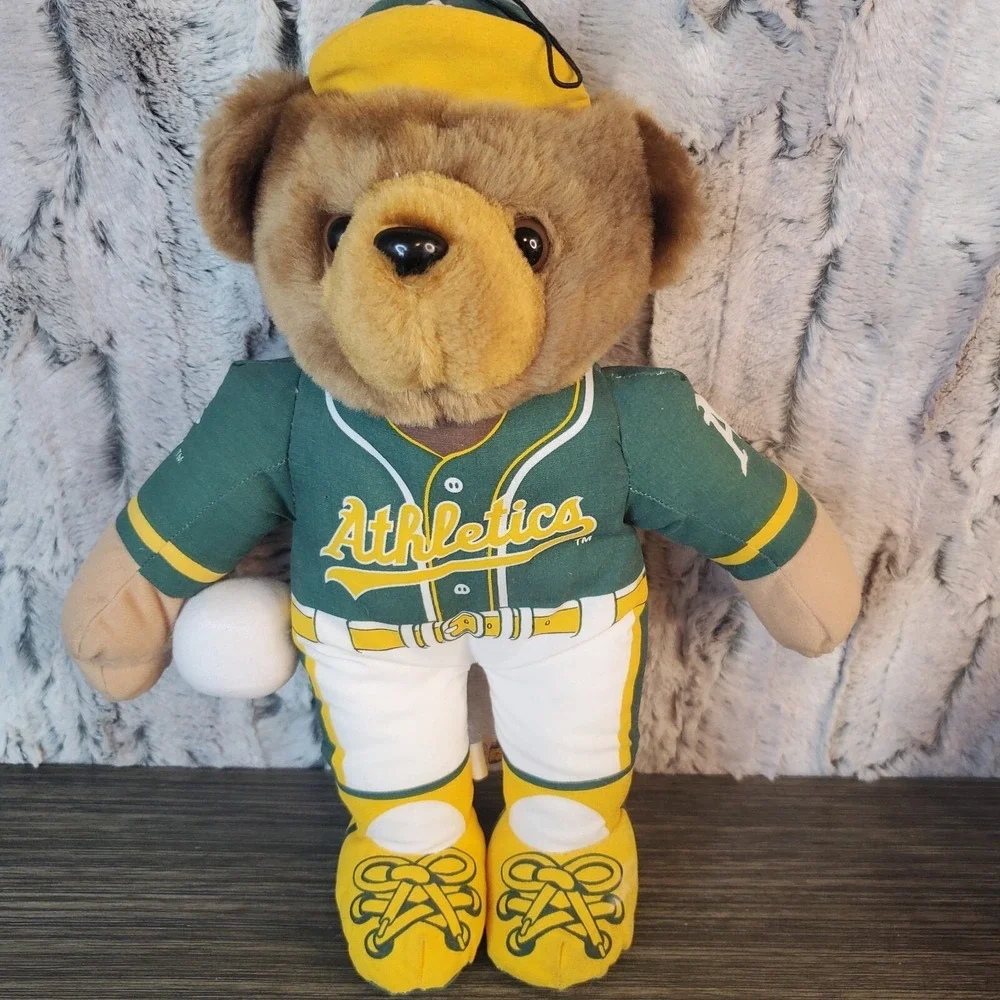 Vintage Oakland Athletics A's MLB Baseball Plush Teddy Bear‎ 12