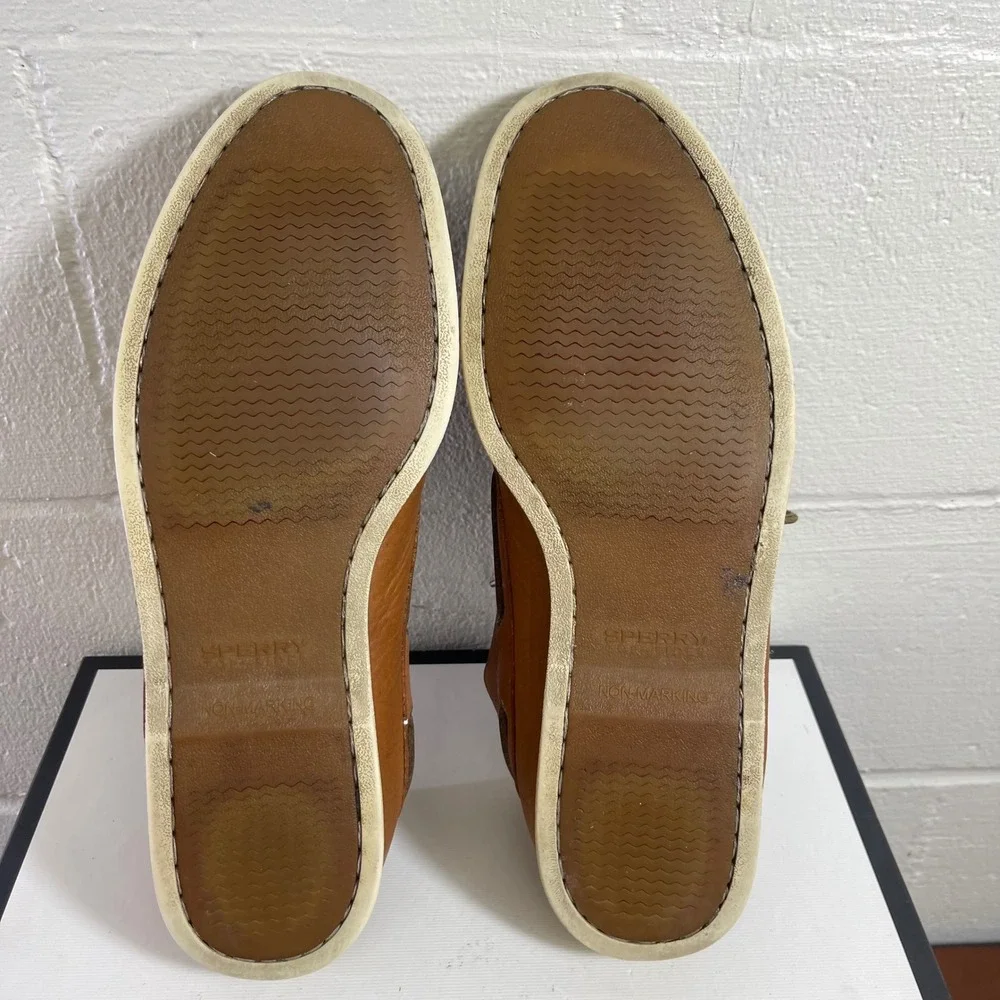 Sperry Top-Sider Brown Leather‎ Boat Shoes Moc Toe Loafers Men's Size 12 M