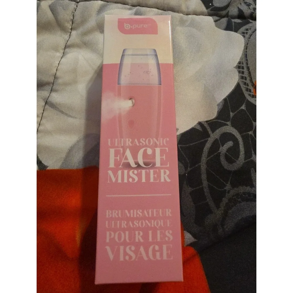 b.pure Ultrasonic Face Mister, Glow on the‎ Go, Instant Dewy Skin, Pink