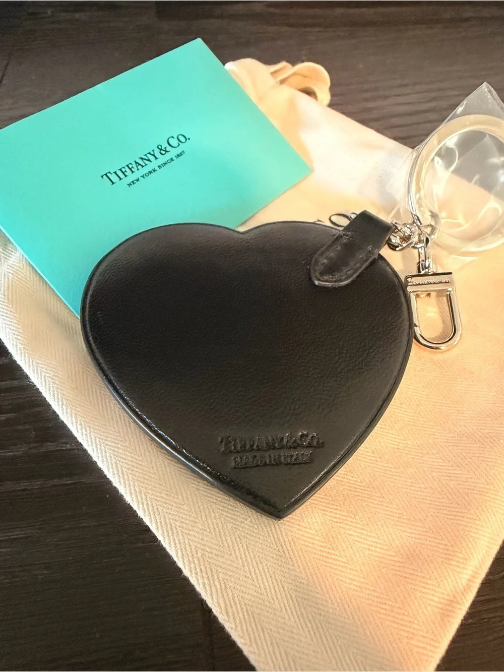 Tiffany & Co. black leather