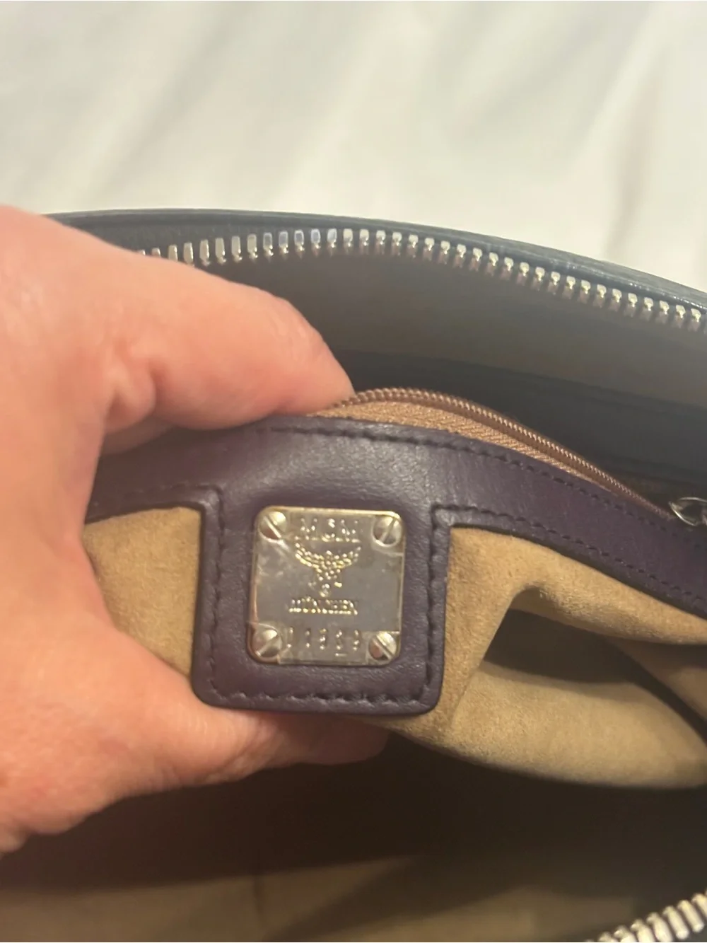 MCM limited edition princess lion black Leather Top-Handle Bag