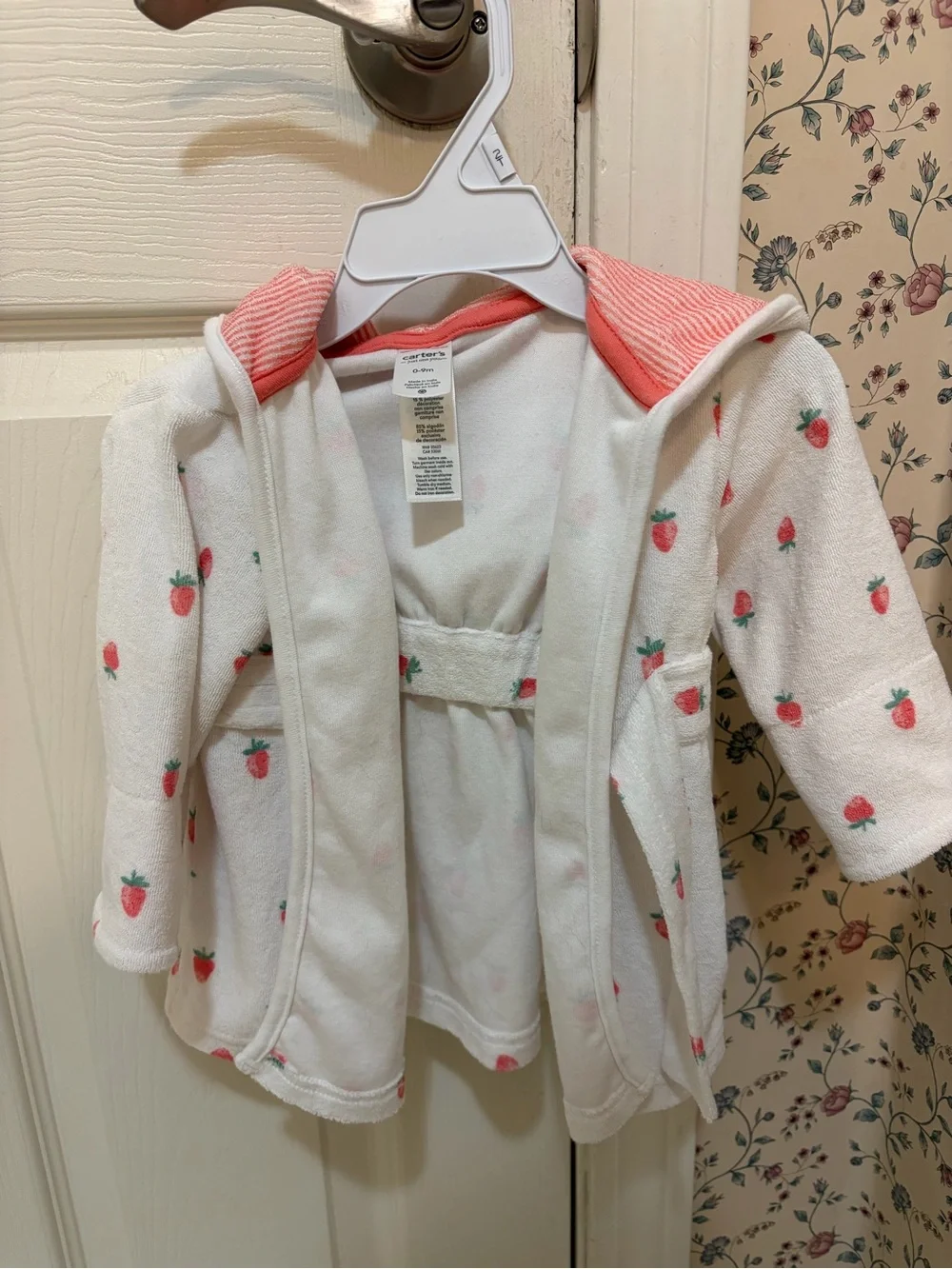 Carters pink white robe