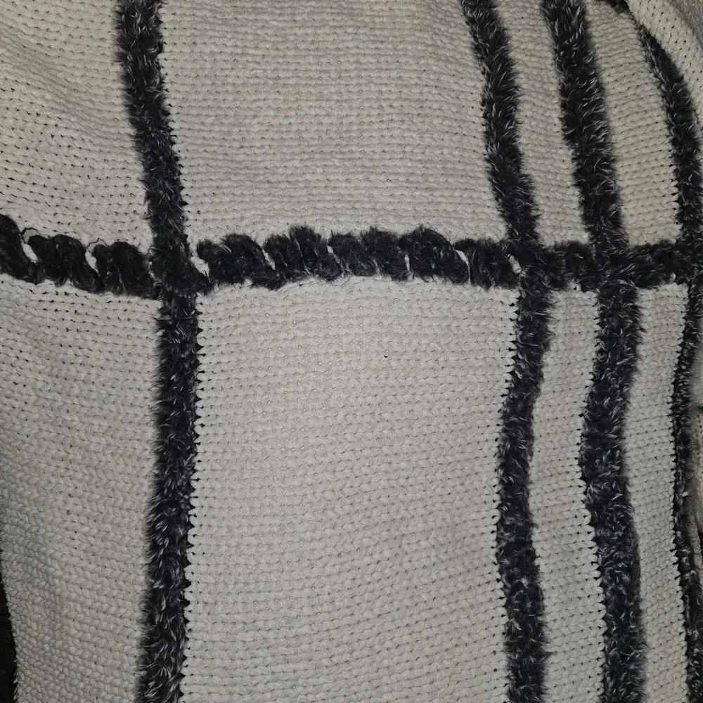 UGG Blasdale King 3 Pc Comforter Set Knit Ivory Gray Chenille Sherpa Reversible