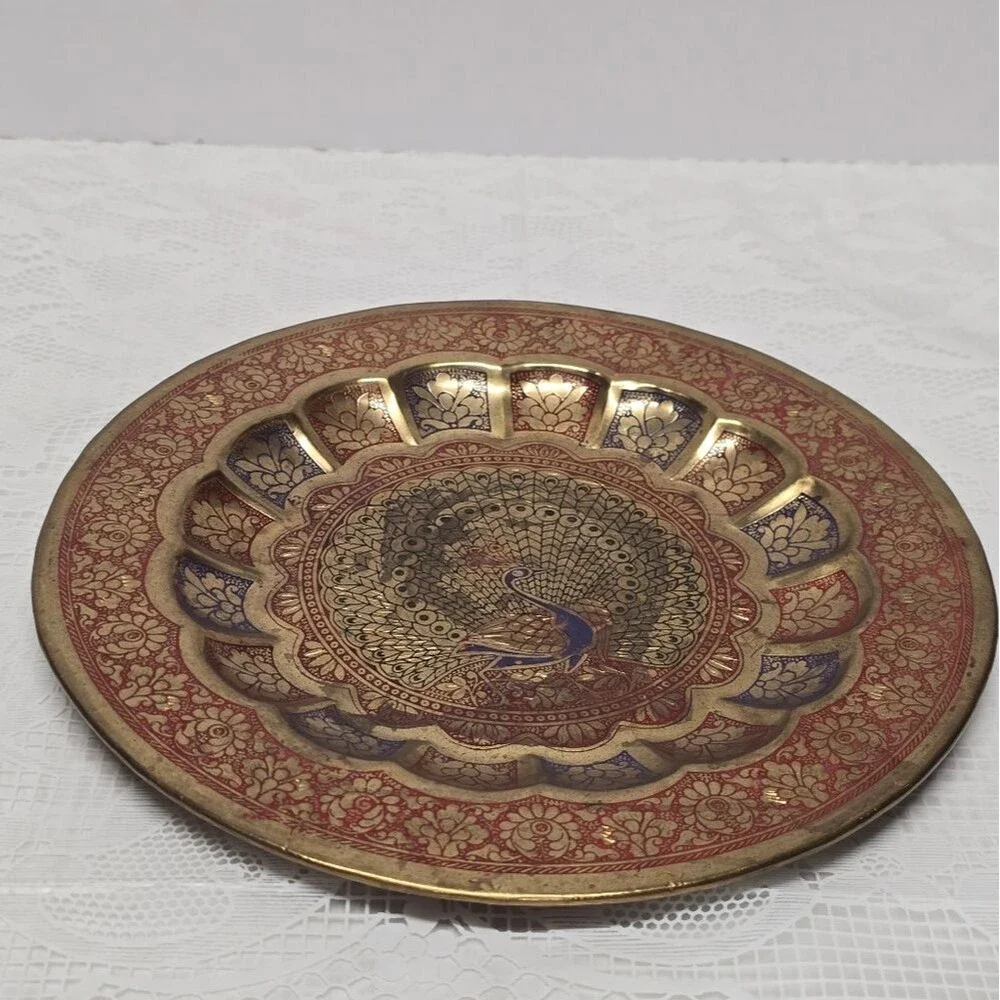 Vintage engraved peacock