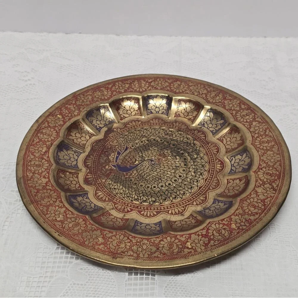 Vintage engraved peacock
