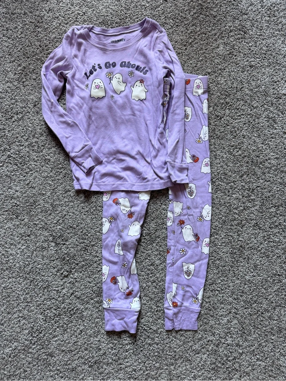 Old Navy Lavender Ghost Print Pajama Set
