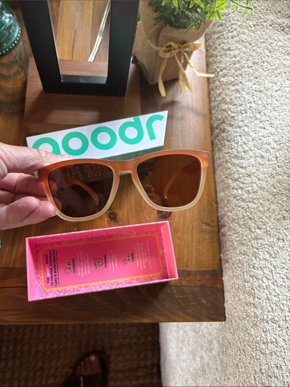 goodr sunglasses peach