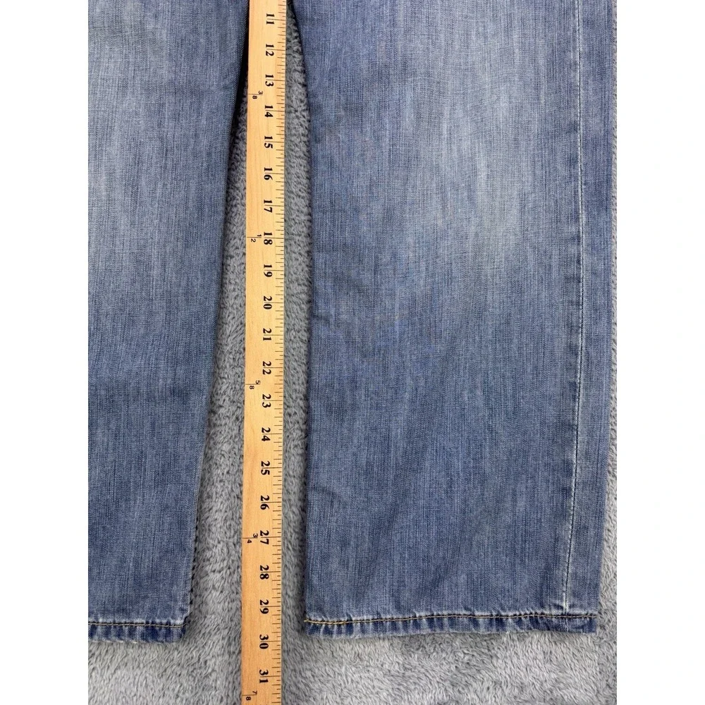 Levis 569 Jeans Men 38x30 Blue Loose‎ Baggy Straight Whisker Distress Denim