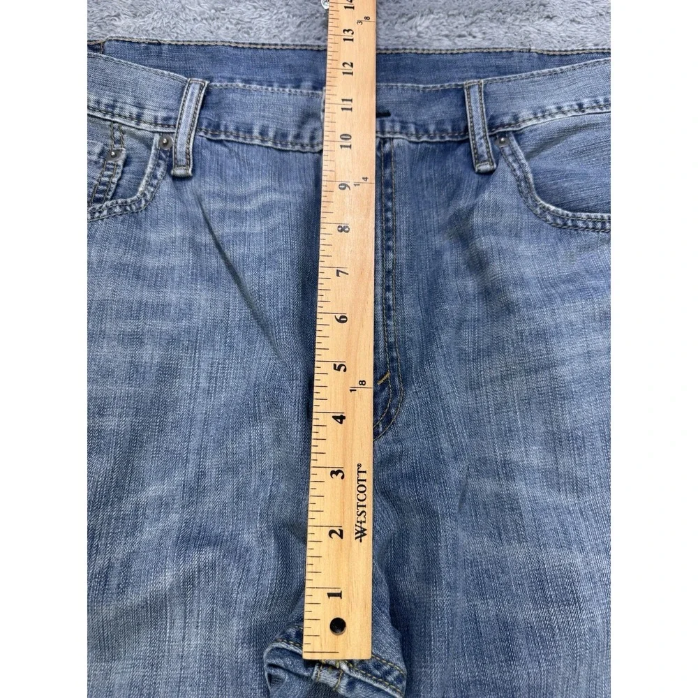 Levis 569 Jeans Men 38x30 Blue Loose‎ Baggy Straight Whisker Distress Denim