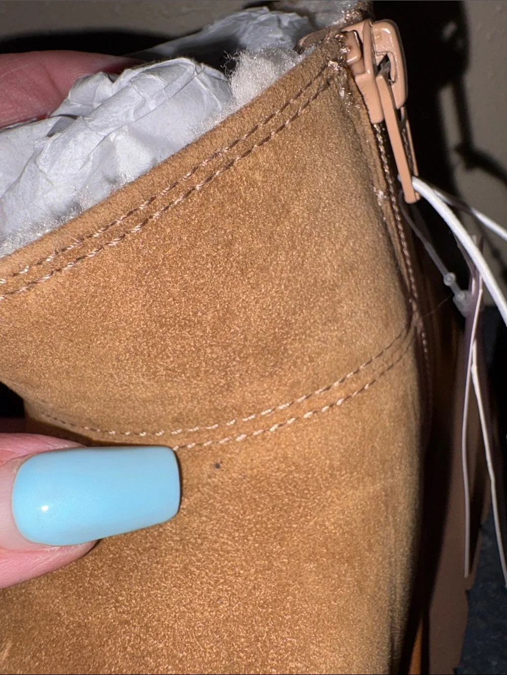 Wild Fable Suede Platform Ankle Boots in Chestnut
