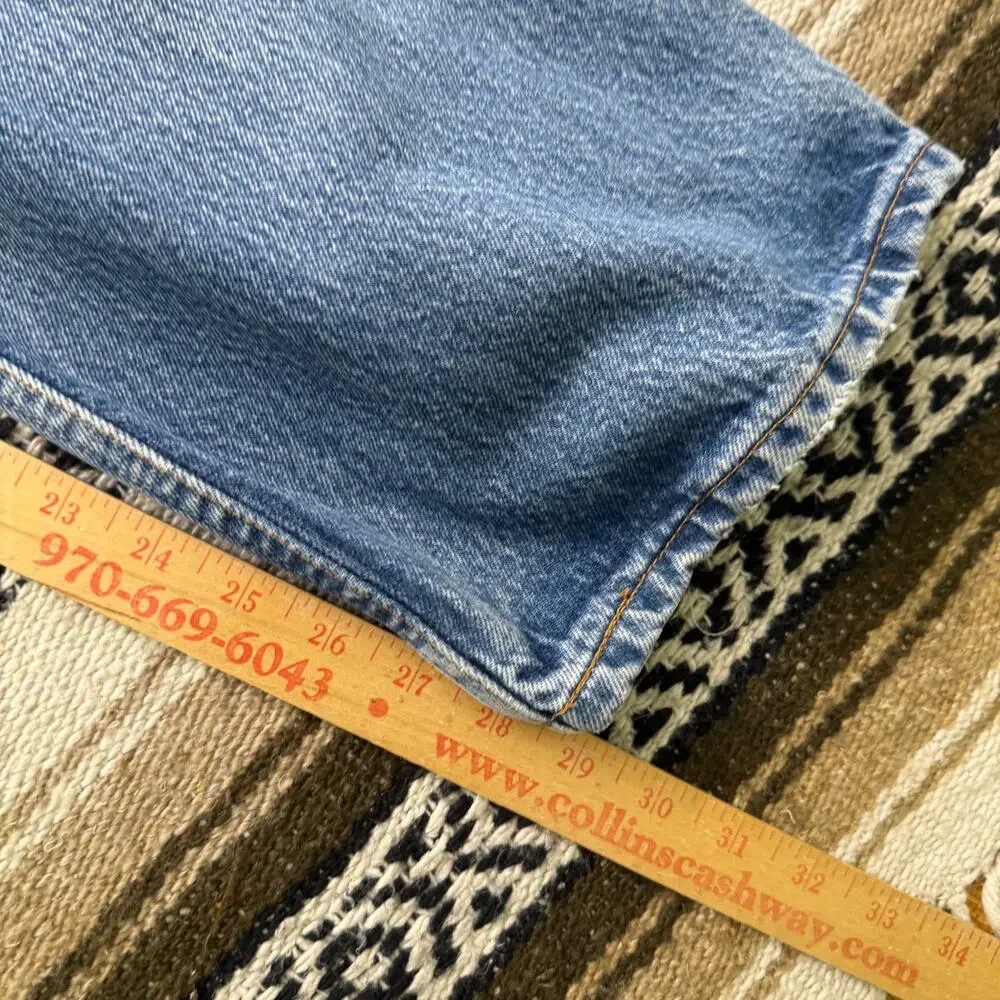 Men's Vintage 90's Levi's 501 XX Button Fly Light Wash Denim Blue Jeans 37 x 29