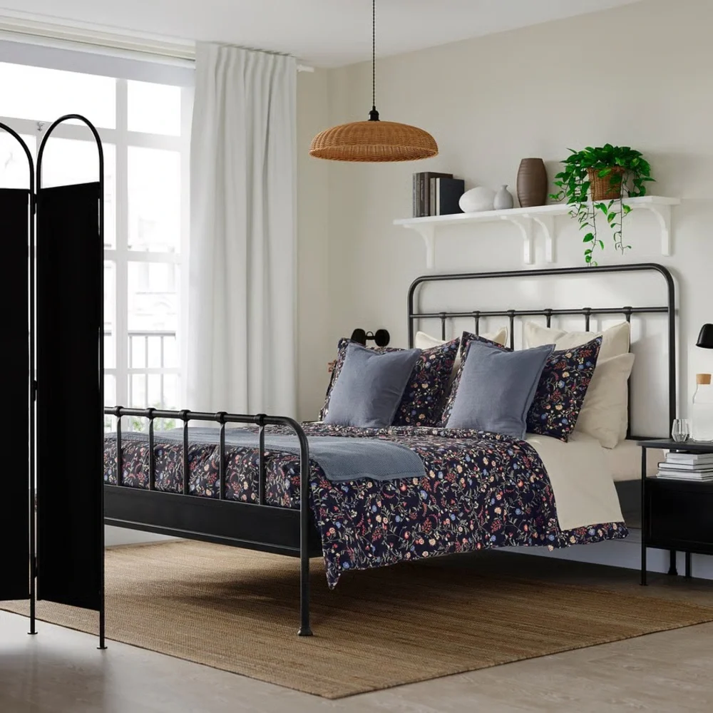 IKEA navy floral