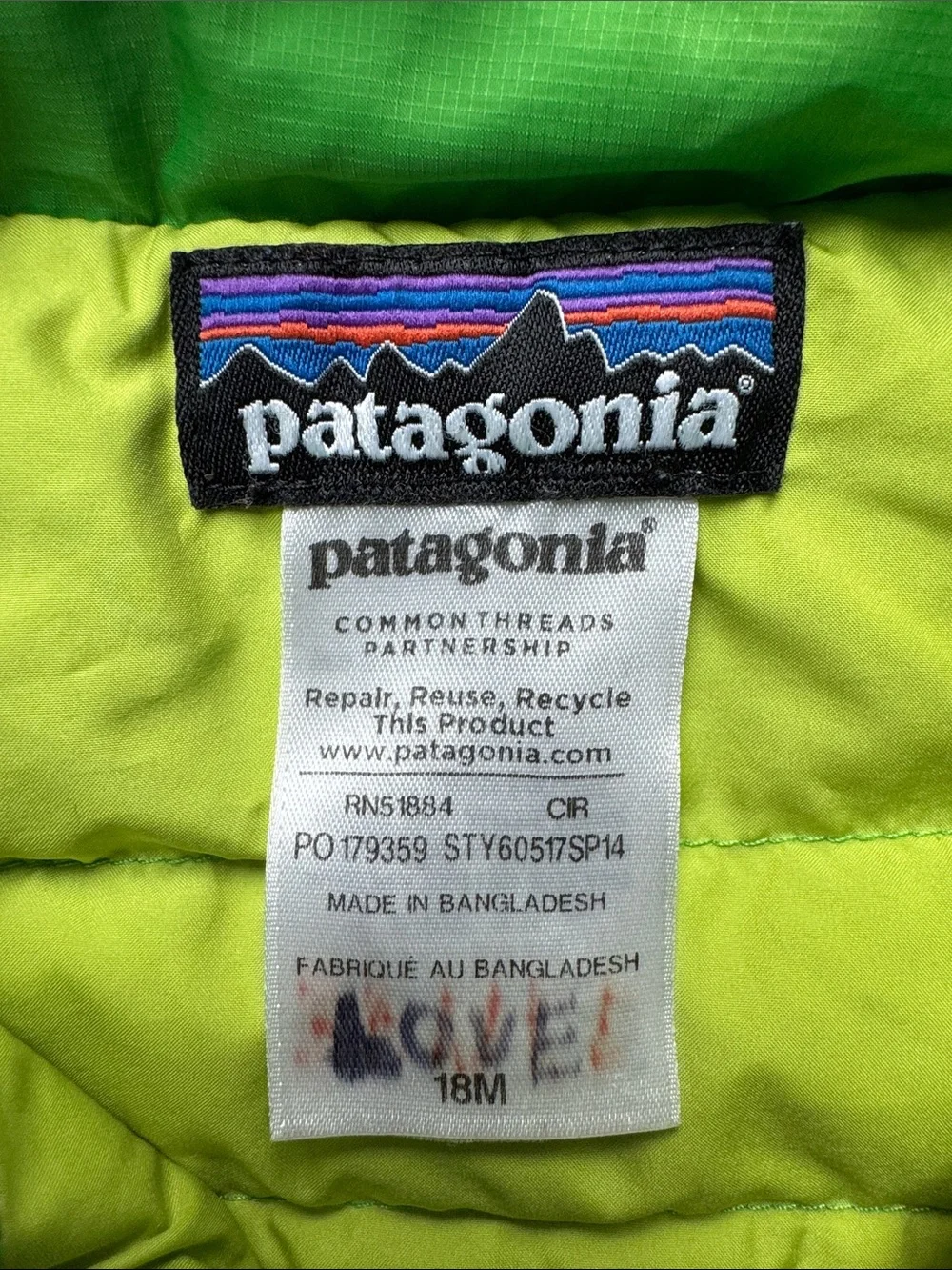 Patagonia vivid green