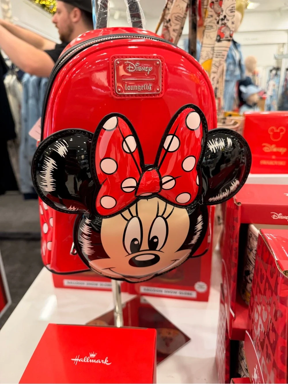 Exclusive Loungefly Red and Black Minnie Mouse Mini Backpack