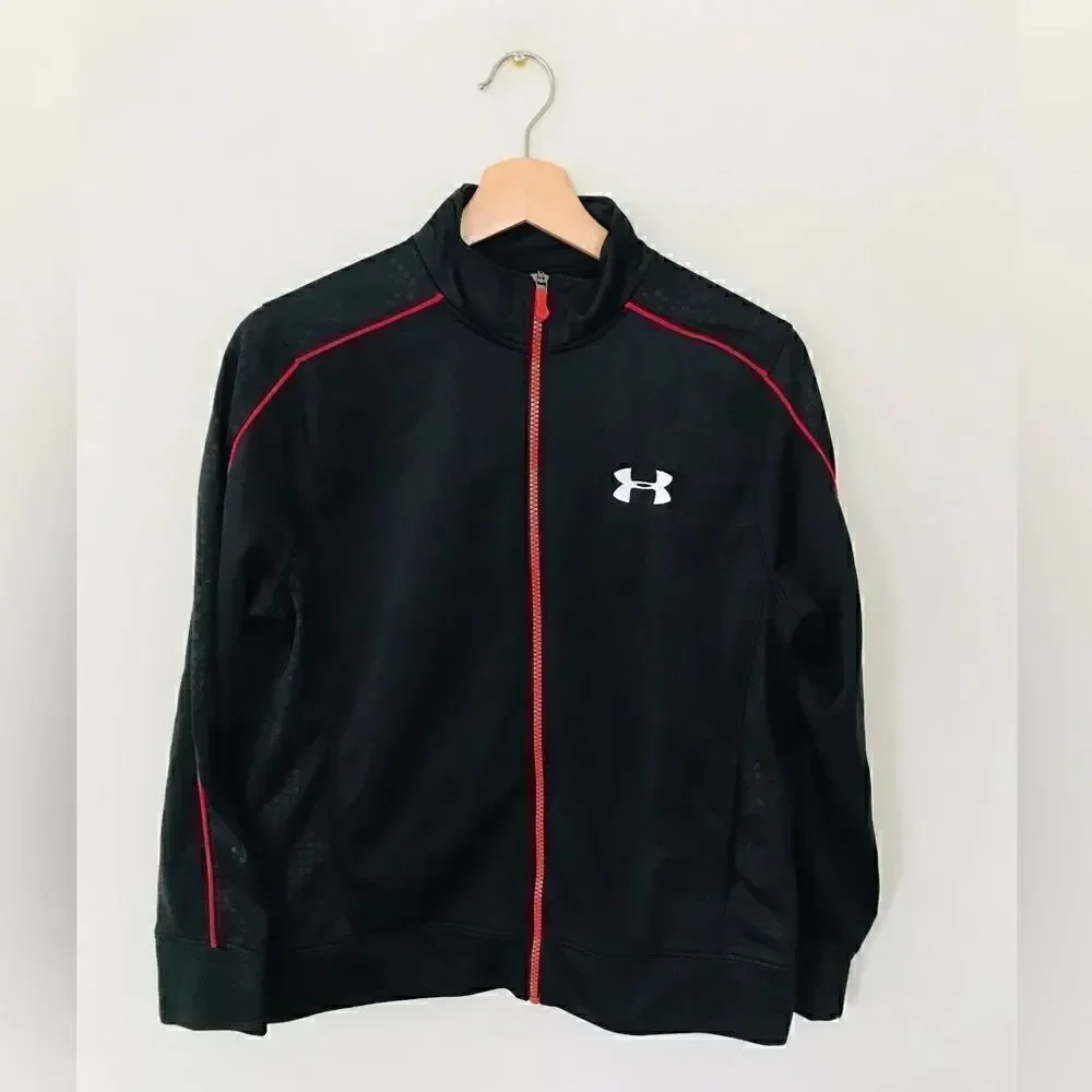 Under armour | boys black zip up track jacket