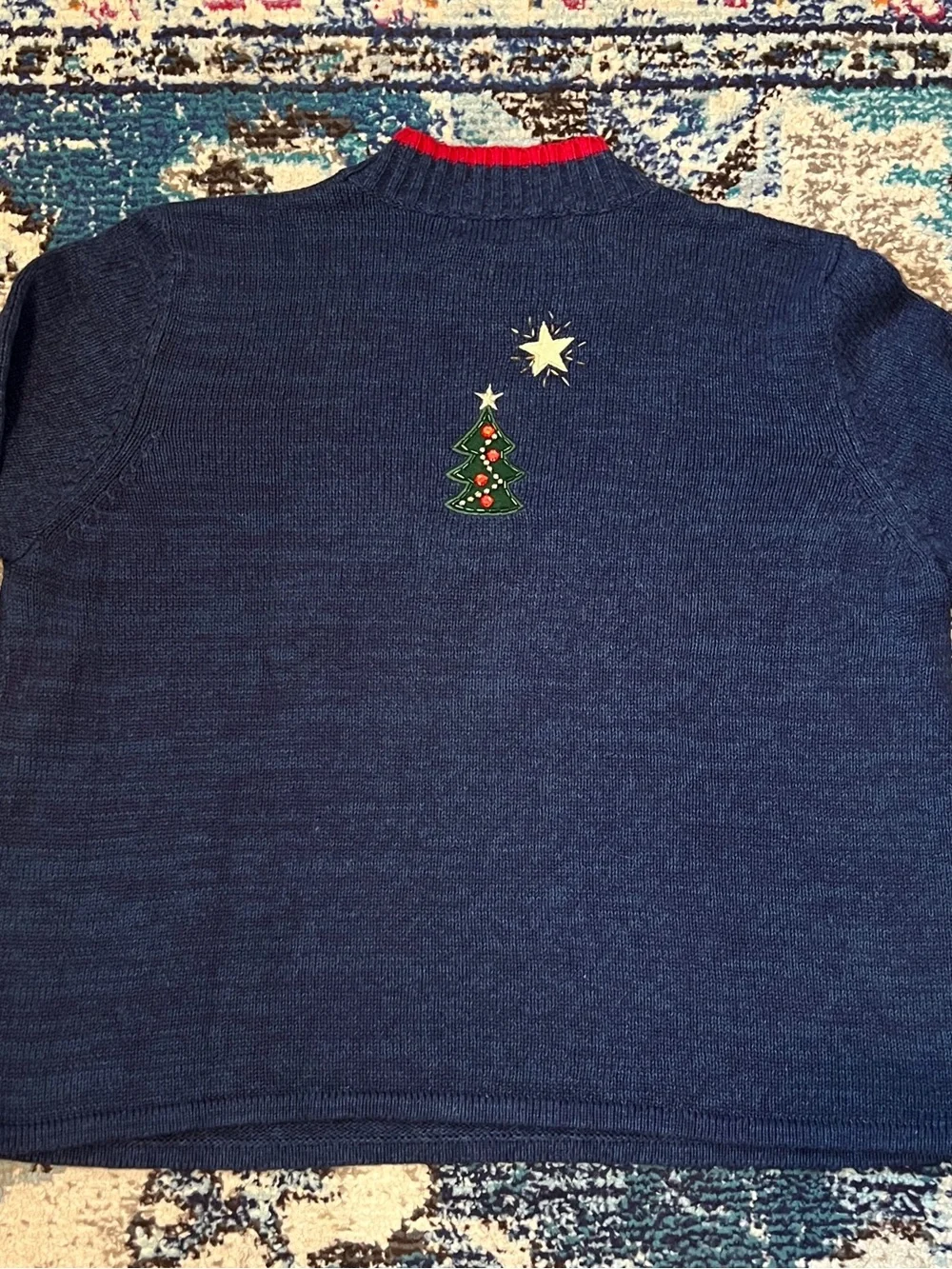Tiara International navy knit