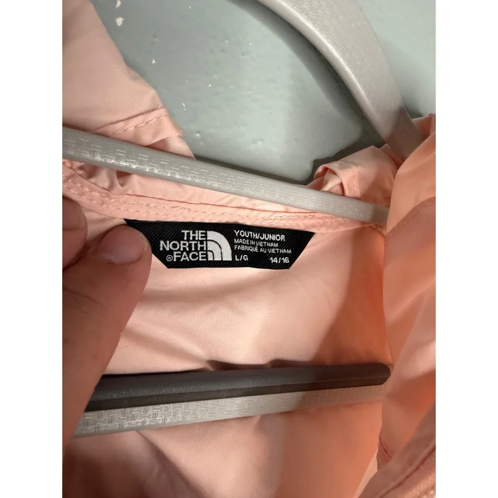 The‎ North Face packable windbreaker jacket youth in pink