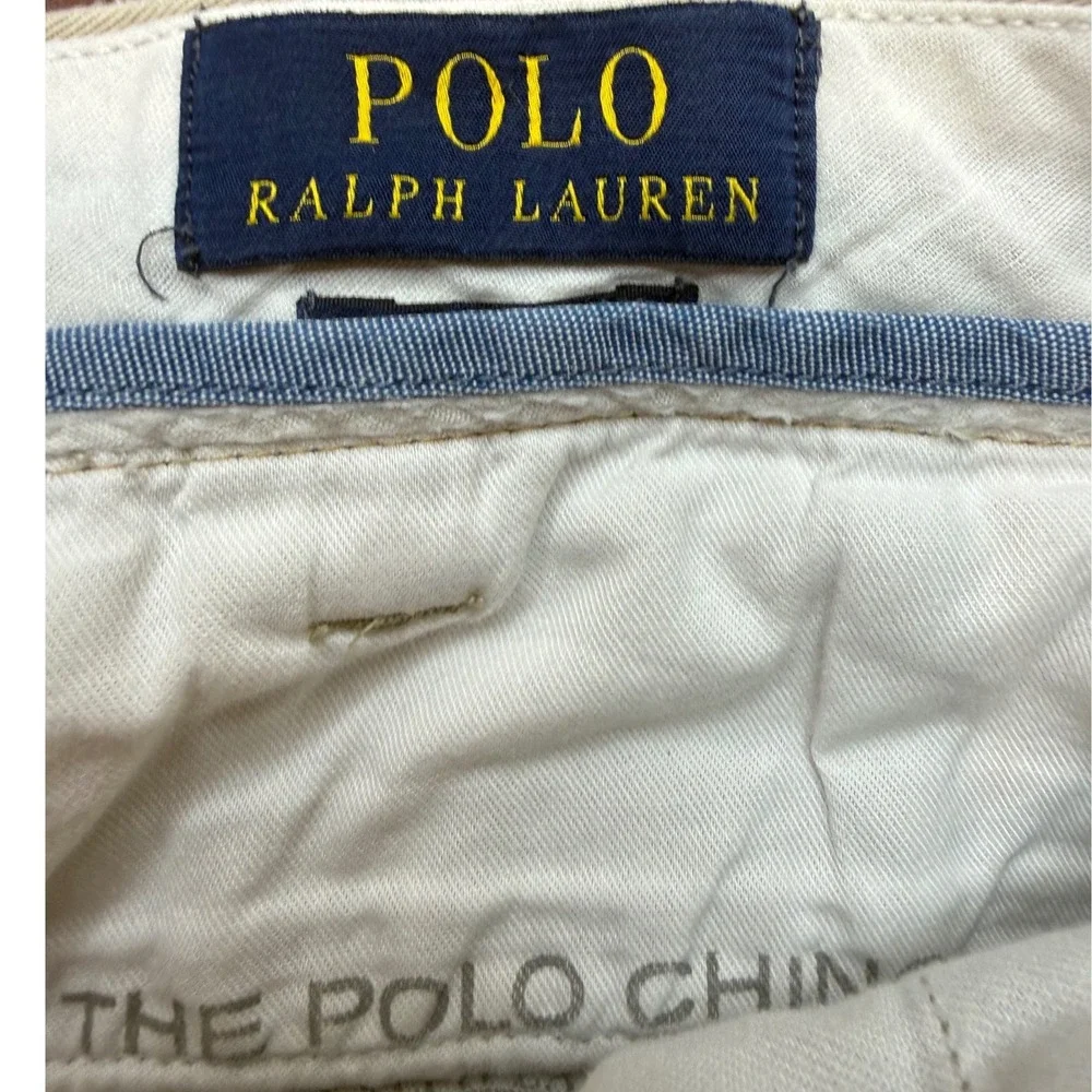Polo Ralph Lauren The Polo‎ Chino Mens 42x32 Tan Khaki Cotton Straight Pants