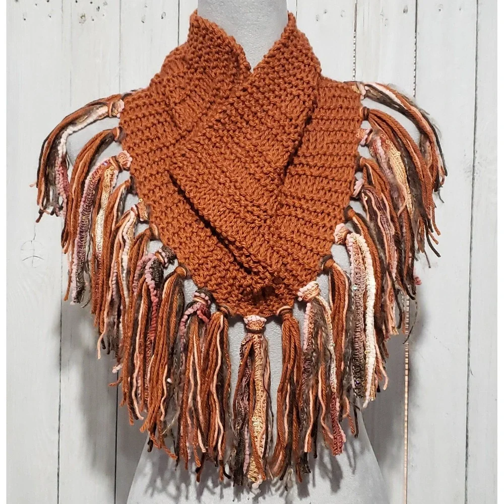 Graceful Garnet cowl scarf