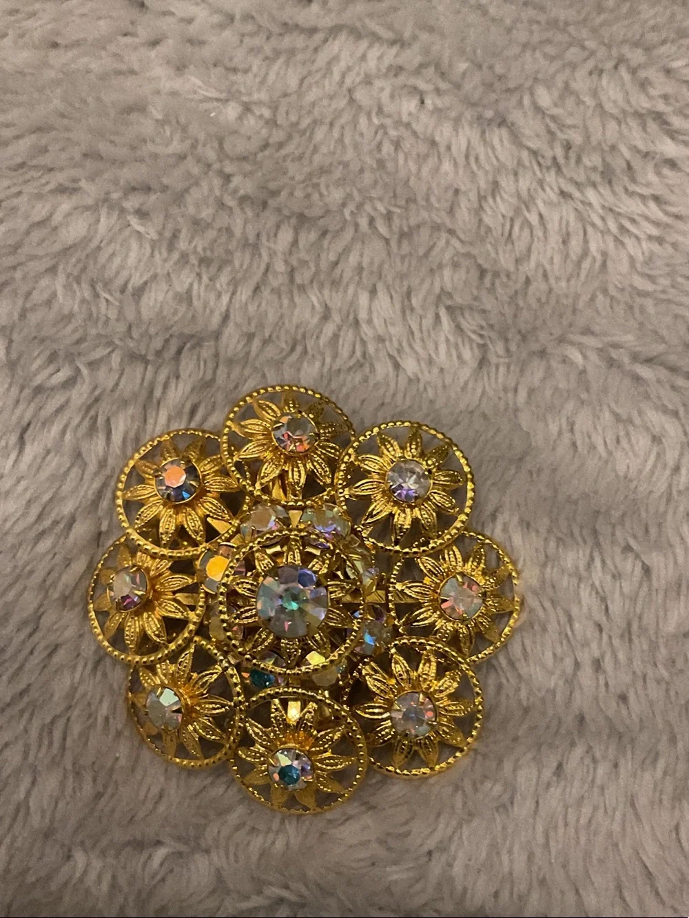 Aurora Borealis gold tone